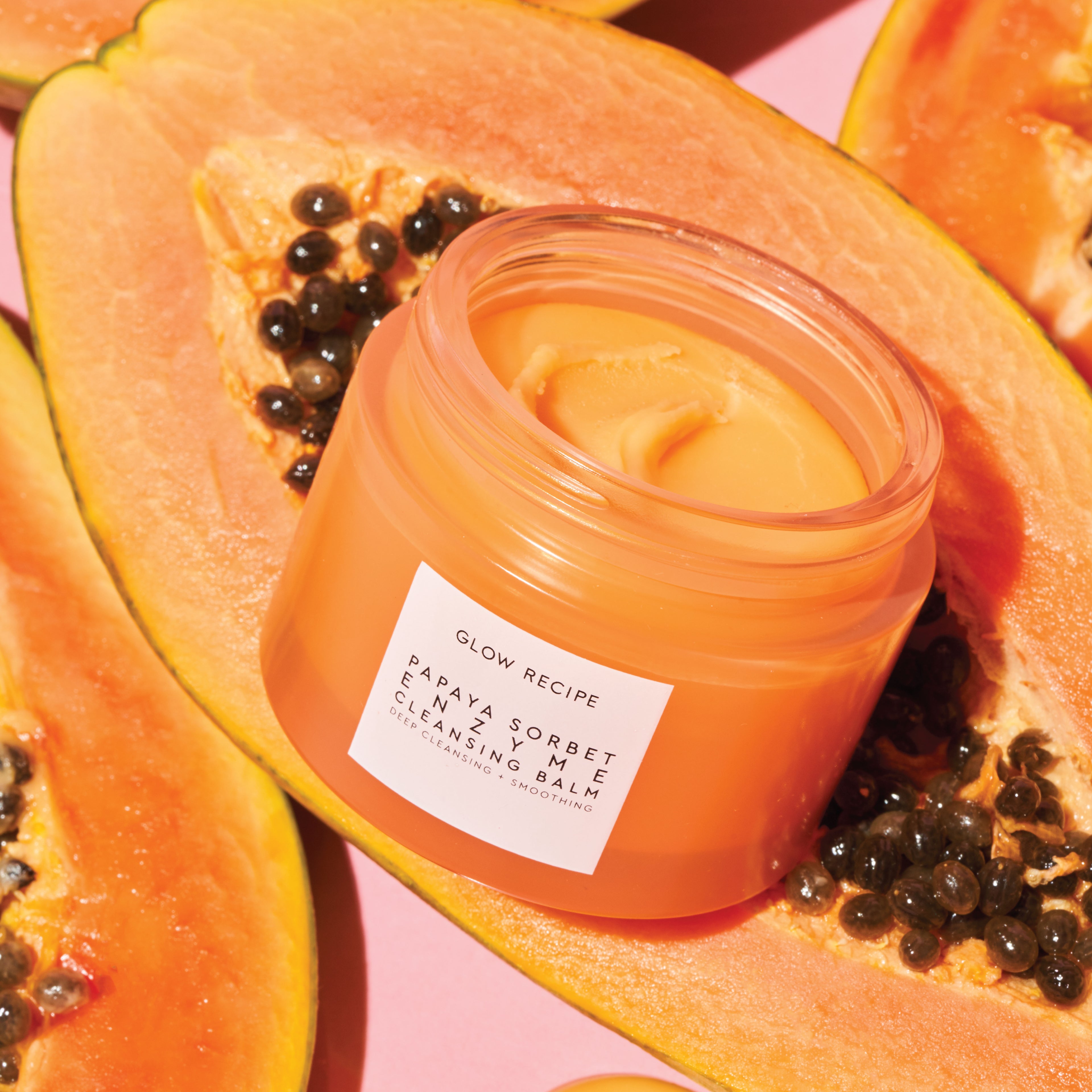 Glow Recipe Papaya Sorbet Enzyme Cleansing Balm — official product packaging