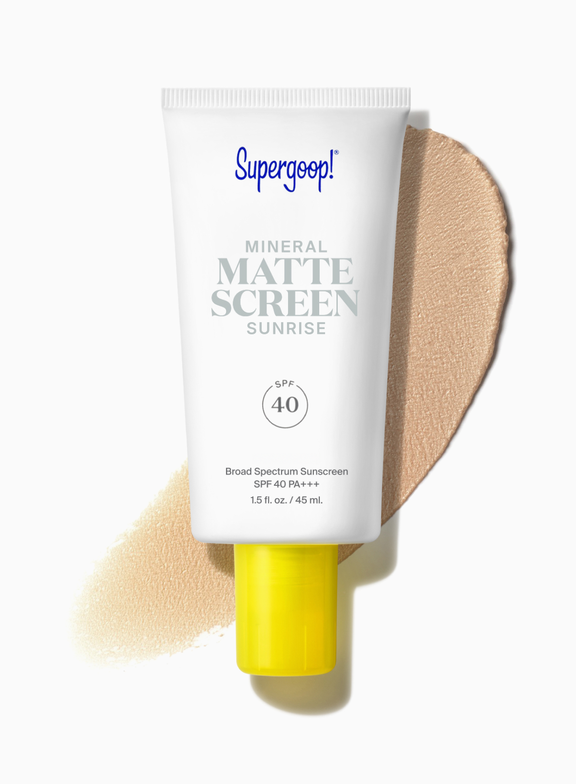 Supergoop! Mineral Mattescreen SPF 40 — official product packaging